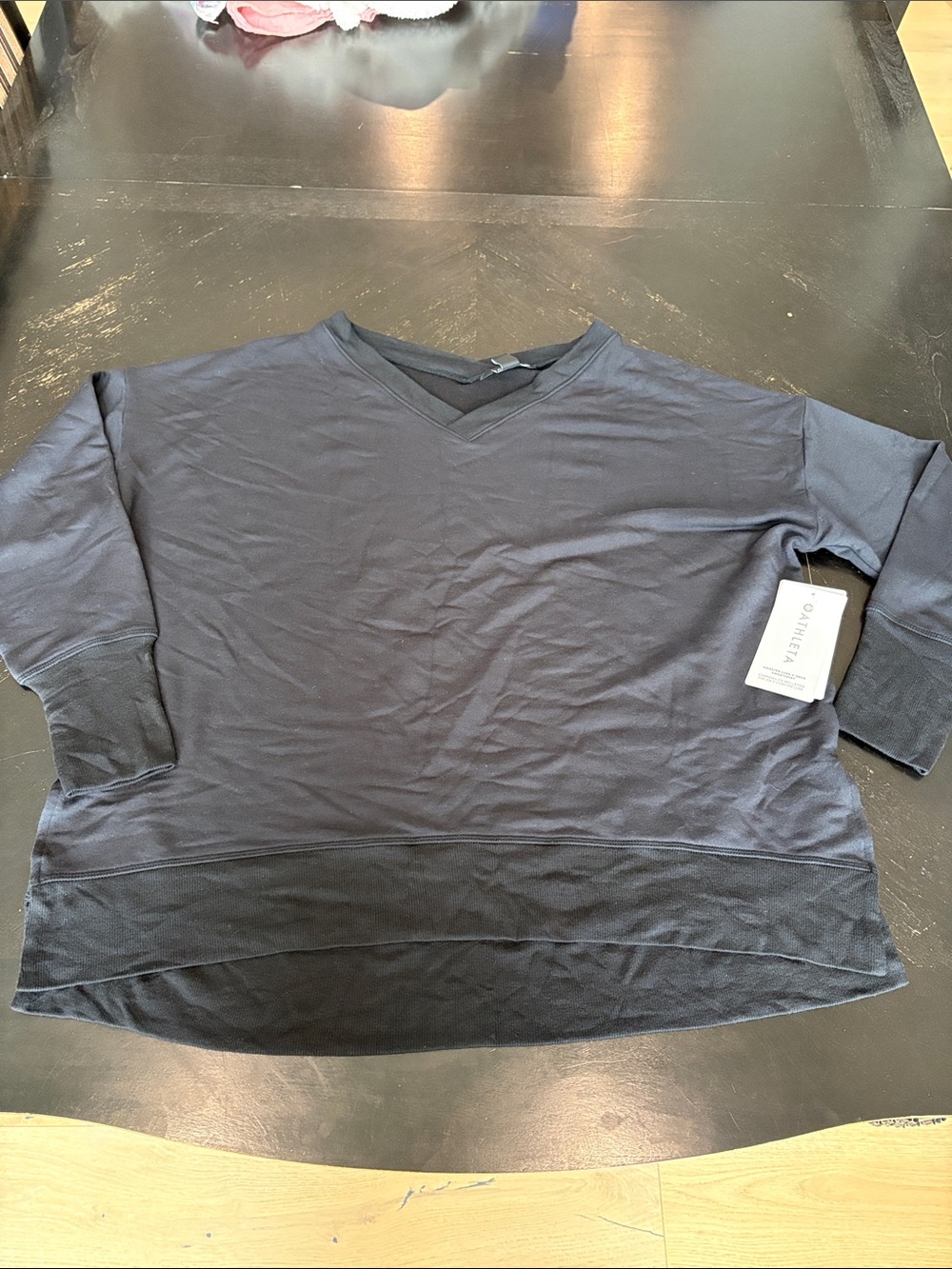 Black V-Neck Pullover Top athleta